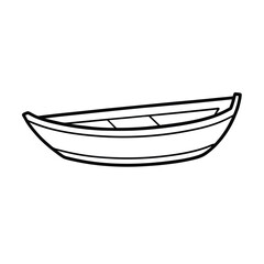 boat on white background