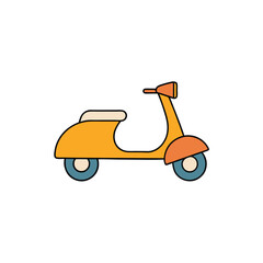 vintage scooter vector illustration