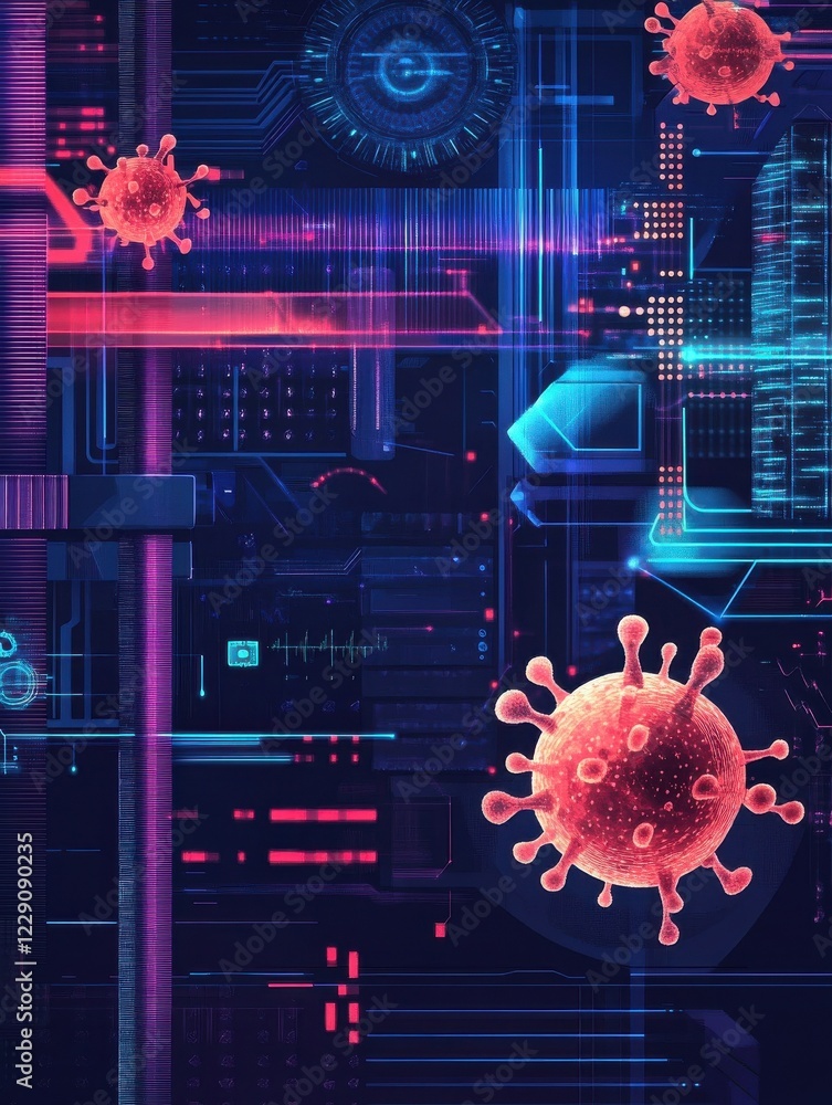 Poster spyware development abstract concept vector illustration set. malware and computer virus, industrial