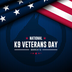 National K9 Veterans Day Design Background Illustration