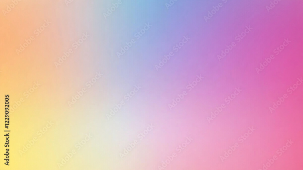 Poster Abstract gradient background with textured brush strokes blending from warm orange, Vibrant purple to yellow gradient background. Abstract graphic gradient texture background