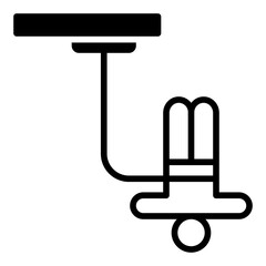 Bungee jumping line glyph icon