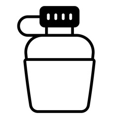 Canteen line glyph icon