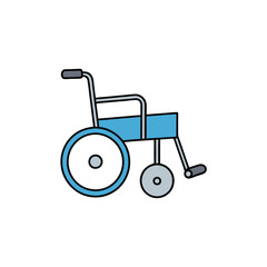 wheelchair icon isolated on white