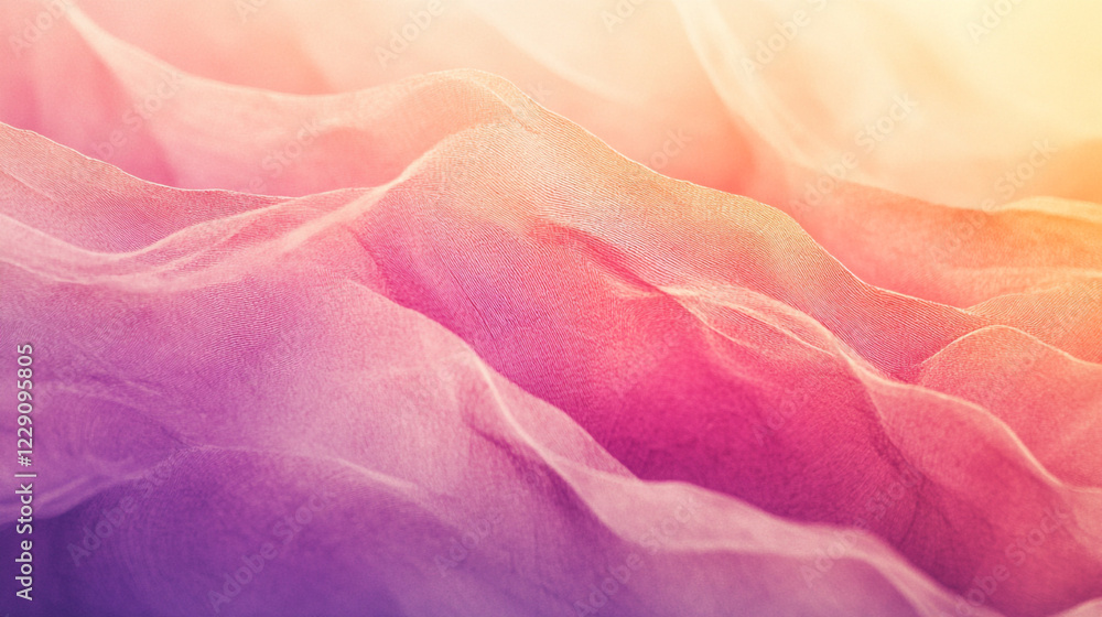 Poster abstract gradient background with textured brush strokes blending from warm orange, vibrant purple t