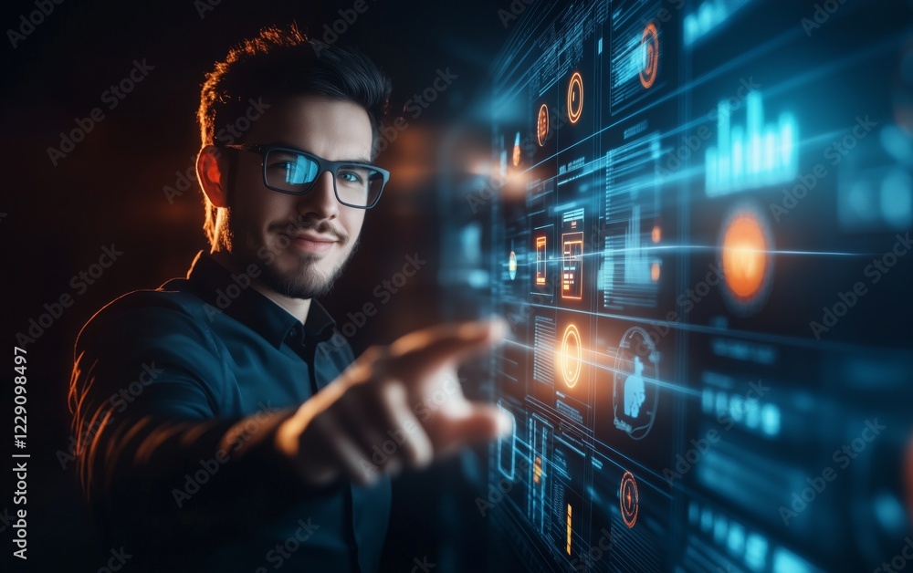 Aufkleber Innovative Solutions for Digital Transformation Navigating modern business complexities needs agile methods, advanced analytics, automation, and efficient collaboration to boost performance