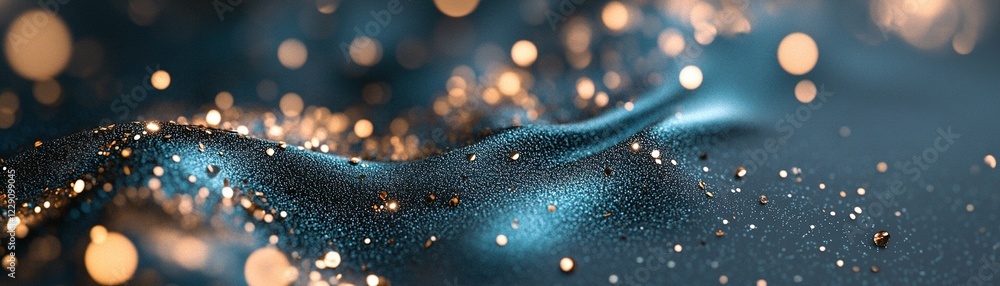 Poster deep velvet textures blend with sparkling glitter, creating an atmosphere of luxury and sophisticati