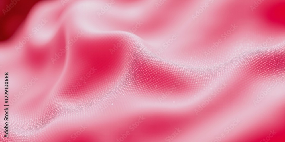 Poster a close up of a pink fabric with a shiny, sparkly texture. the fabric is soft and smooth to the touc