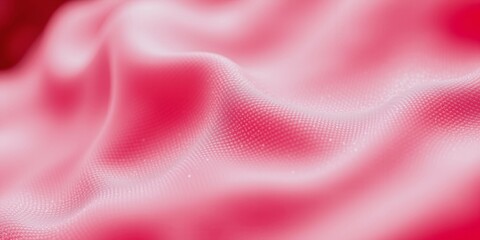 Obraz premium A close up of a pink fabric with a shiny, sparkly texture. The fabric is soft and smooth to the touch, and the pink color is vibrant and eye-catching. Concept of luxury and elegance