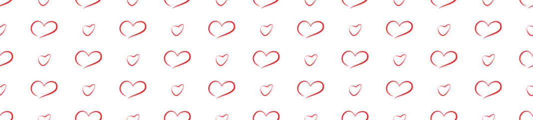 Red heart seamless pattern