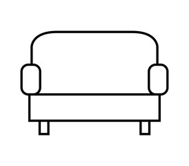 Sofa icon illustrated in vector on white background