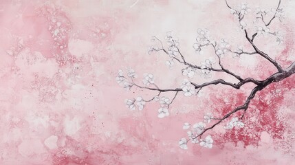 Watercolor Cherry blossom blooming flower,Sakura tree or forest side view,Cherry tree spring flower background,elements for environment and garden,botanical in spring season.