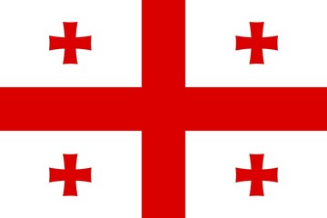 Flag of Georgia, Vector illustration