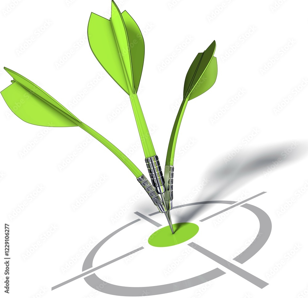 Poster high resolution 3d rendering of a succes concept