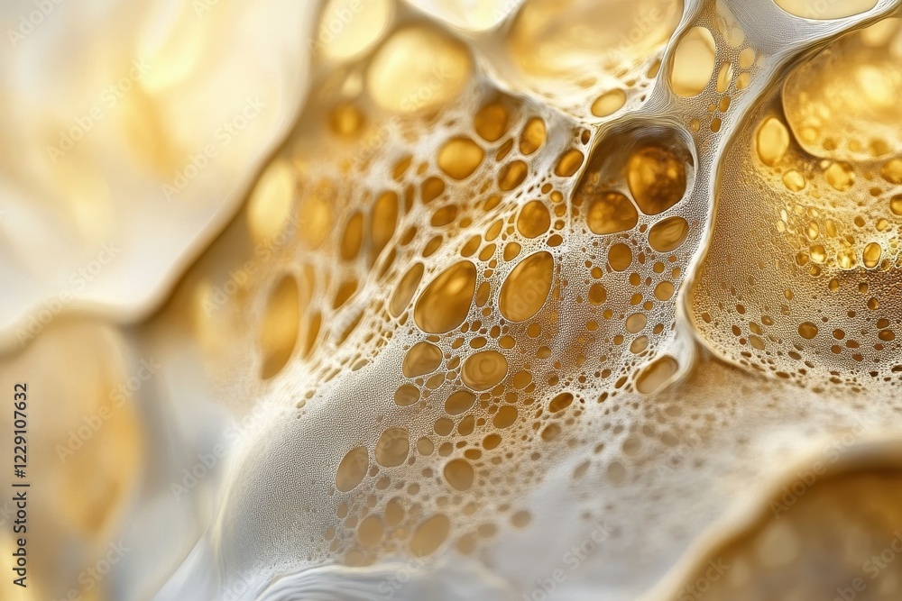 Poster Unique organic fluid background with seamless design showcasing golden hues and abstract patterns, 4K Unique Organic Fluid Background Seamless