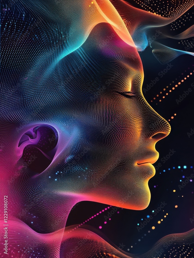 Poster ai-based software abstract concept vector illustrations.