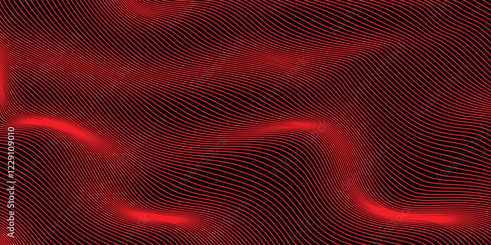 Leinwandbilder vector red line background curve element with white space for text and message design, overlapping l