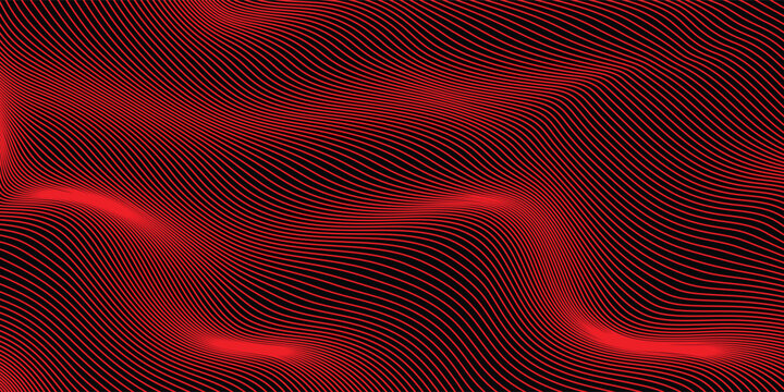 Vector red line background curve element with white space for text and message design, overlapping layers, vector