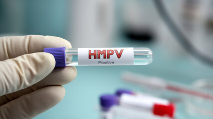 Fototapeta premium Human Metapneumovirus (HMPV) Diagnostic Sample in a Clinical Laboratory Setting