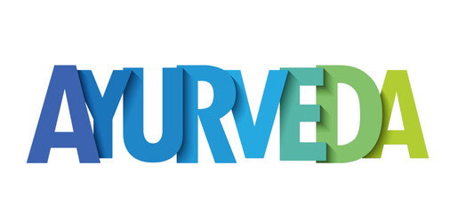 AYURVEDA colorful vector typography banner