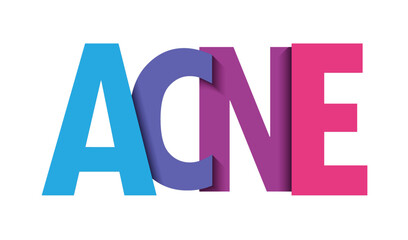 ACNE colorful vector typography banner