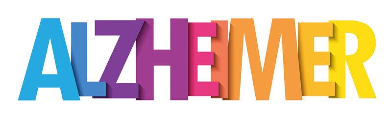ALZHEIMER colorful vector typography banner