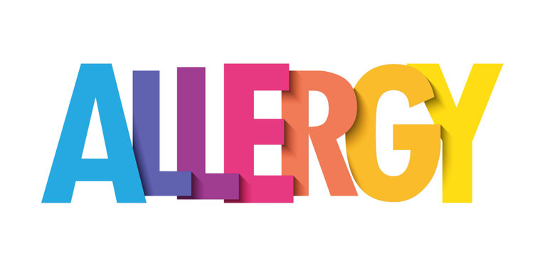 ALLERGY colorful vector typography banner