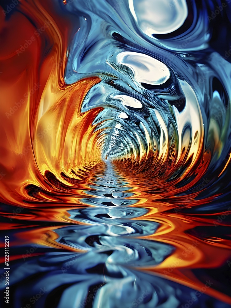 Poster ai generated sequence of photos transitioning through a range of digital distortions symbolizing the