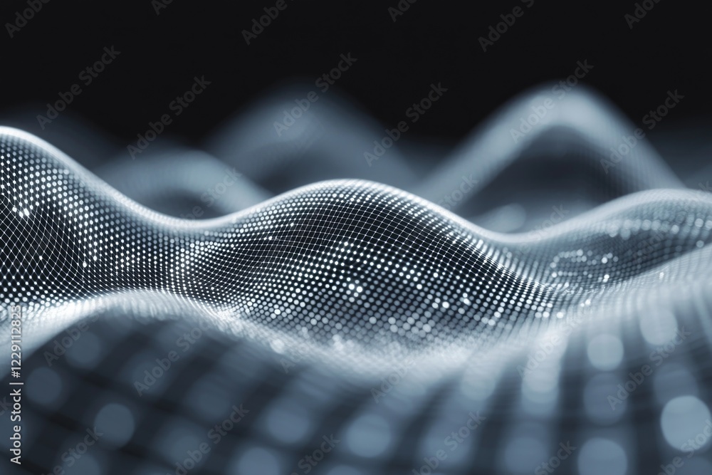 Poster a detailed view of a wave pattern formed by lines, often used in design and architecture