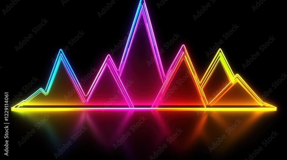 Poster a glowing concept of website traffic data represented by colorful line graphs.