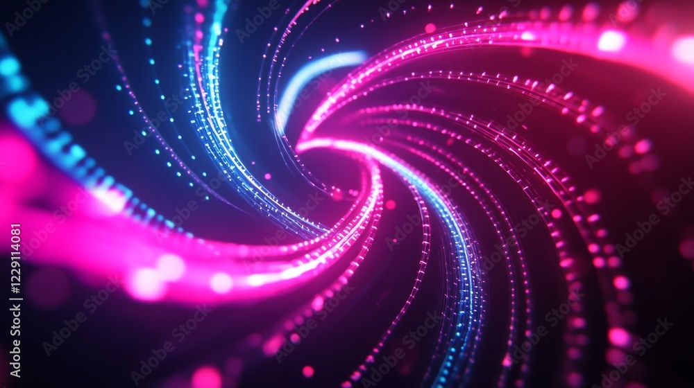 Poster dynamic swirling patterns of light