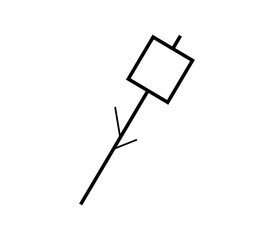 Marshmallow icon illustrated in vector on white background