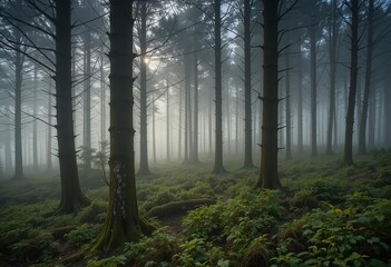 Fototapeta premium A photo of a cottage by a peaceful emerald lake surrounded by trees and mountains