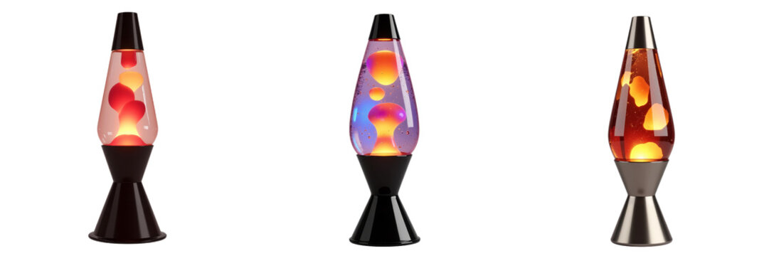 Colorful Lava Lamps Displaying Unique Wax Blends - Powered by Adobe