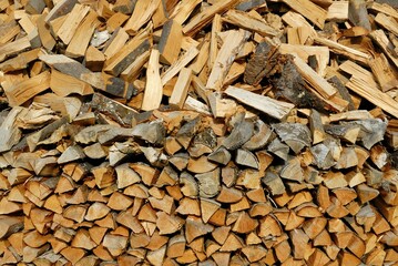 Stacked firewood
