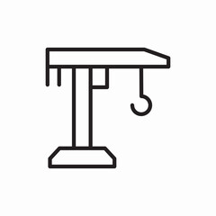 Construction crane building site icon vector sign