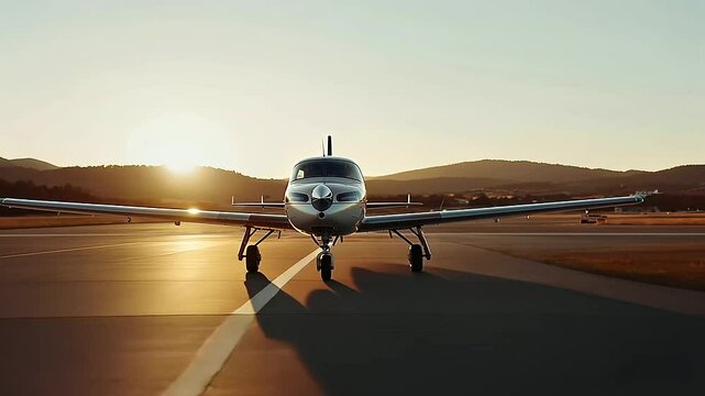 Pilot Repairing Minor Issue on Small Aircraft at Private Airstrip