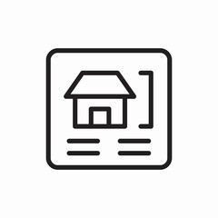 Real estate property card icon vector sign