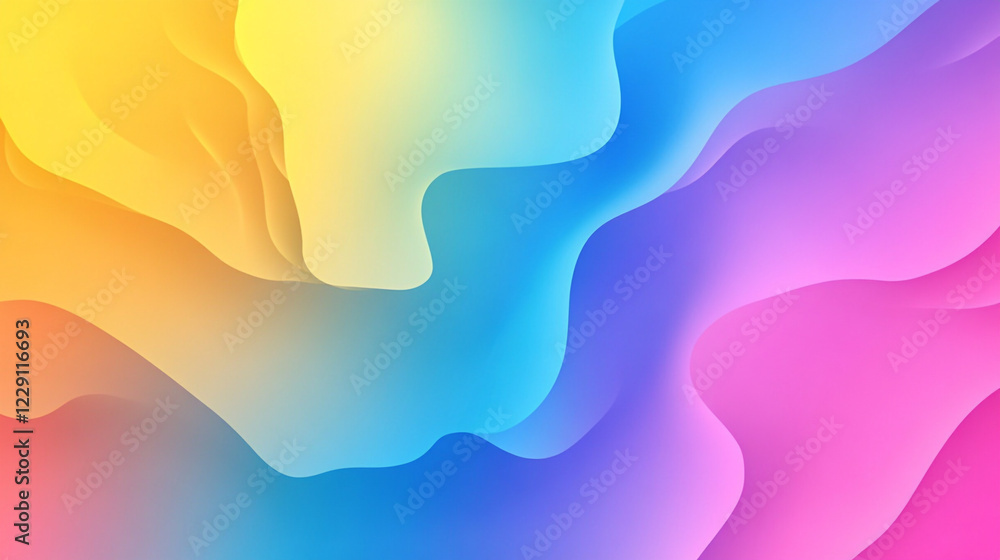 Poster modern gradient mesh background with vivid color transitions and smooth flow new abstract colorful w
