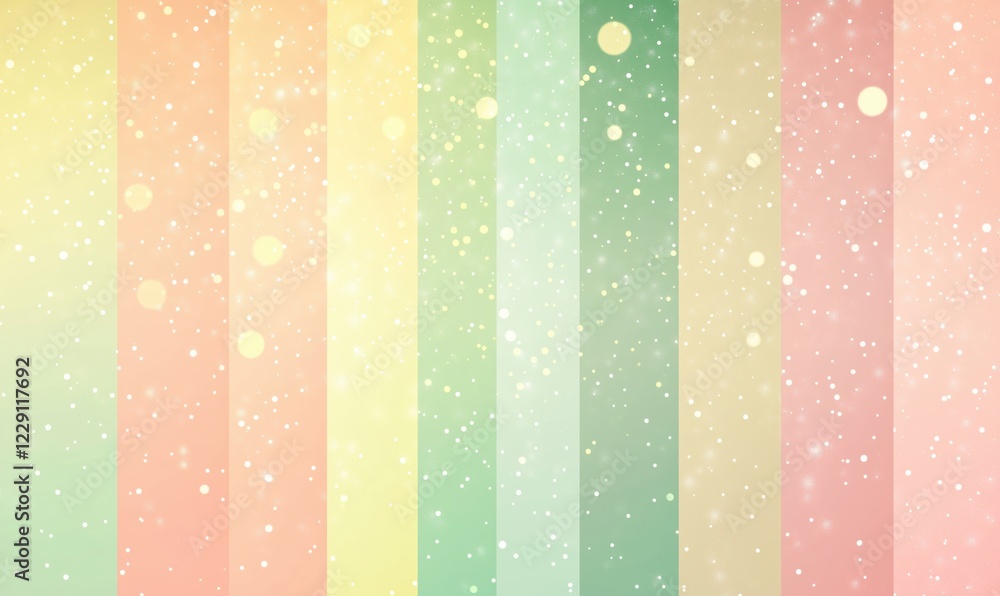 Poster colorful pastel gradient background with soft bokeh effects and sparkling particles