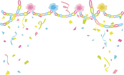 お祝いの装飾イラスト背景素材