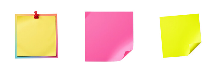 Colorful Sticky Notes Displayed with Various Textures