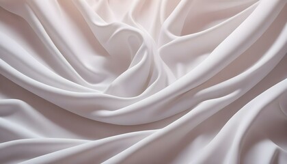 Obraz premium Tela blanca suave y fluida con pliegues y sombras suaves y ondulantes, que crean una composición serena y elegante.