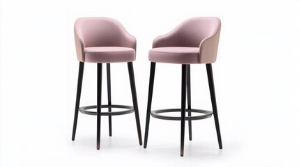 Obraz premium Contemporary bar stools with ergonomic curved seats
