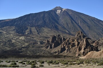 Ucanca Flats, Roques de Garcia, Pico Viejo, Teide, Teide National Park, Tenerife, Canary Islands,...