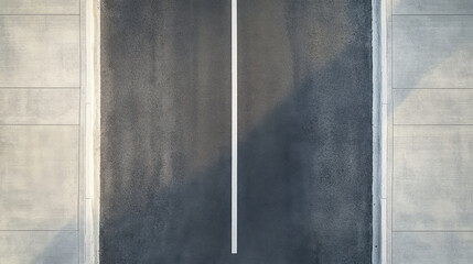 seamless top down view of modern asphalt highway with central white line, showcasing smooth texture and design of road. image evokes sense of openness and travel