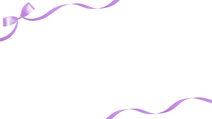 Elegant lavender Ribbon Frame with Bow - Decorative Border Design