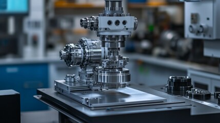Fototapeta premium Advanced Precision Engineering A Closer Look at CNC Machinery