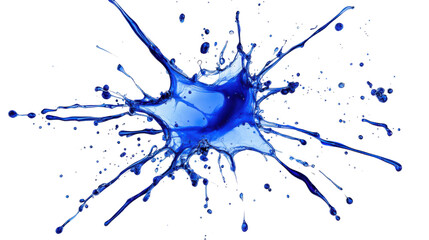 Naklejka premium Blue paint splashing with transparent background. Transparent background