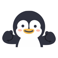 cute adorable penguin thumb up animal